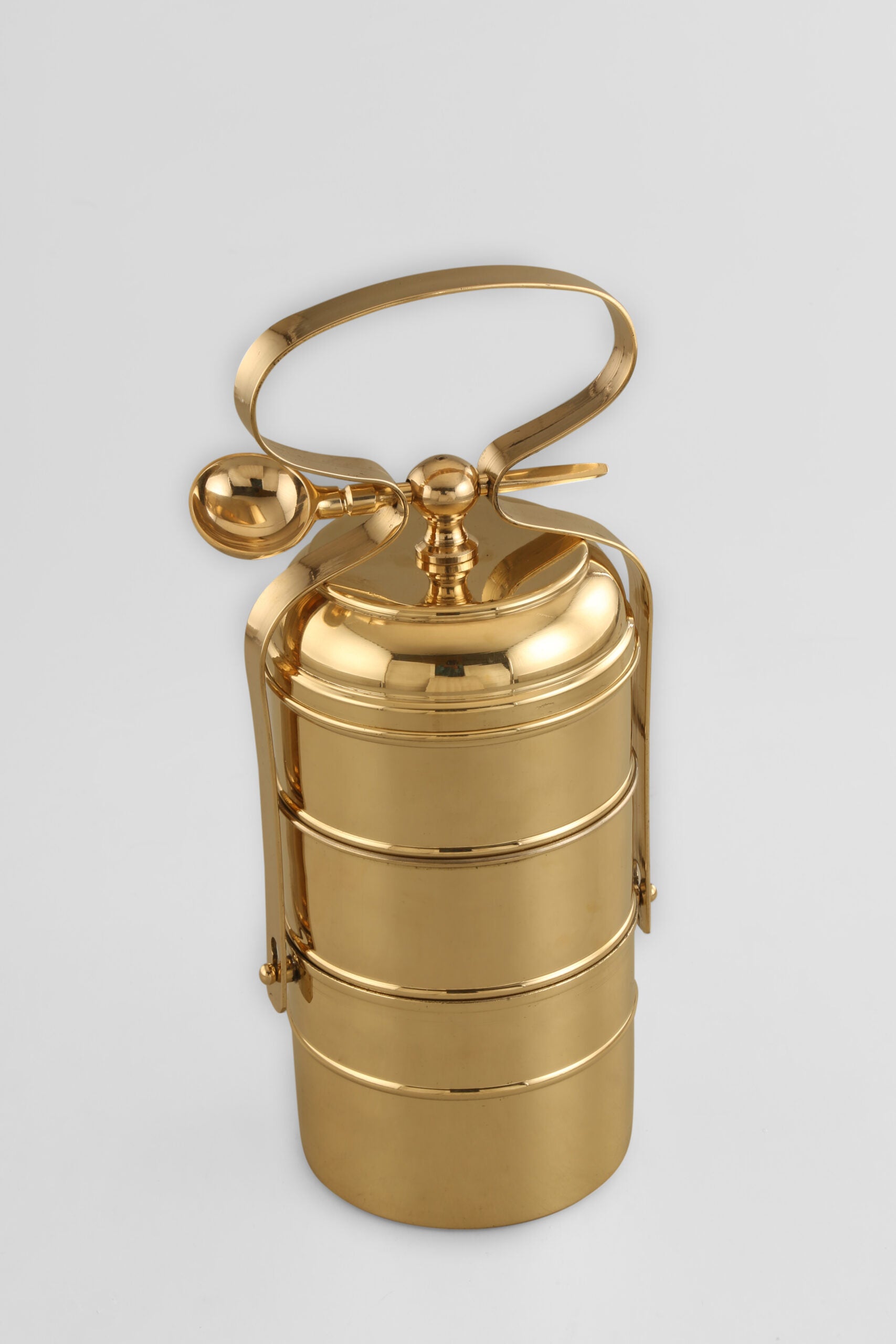 Royal Vintage Style 3 Tier Brass Tiffin | Lunch Box
