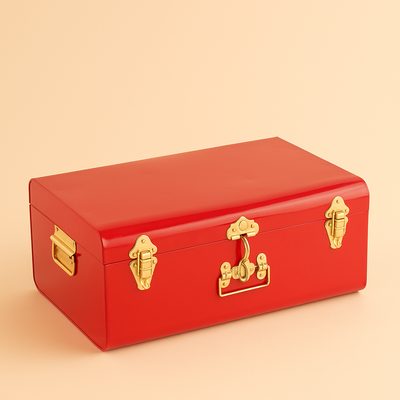 Classy Red Trunk Box