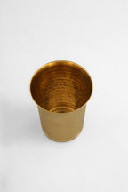 Pari Hammered Brass Glass