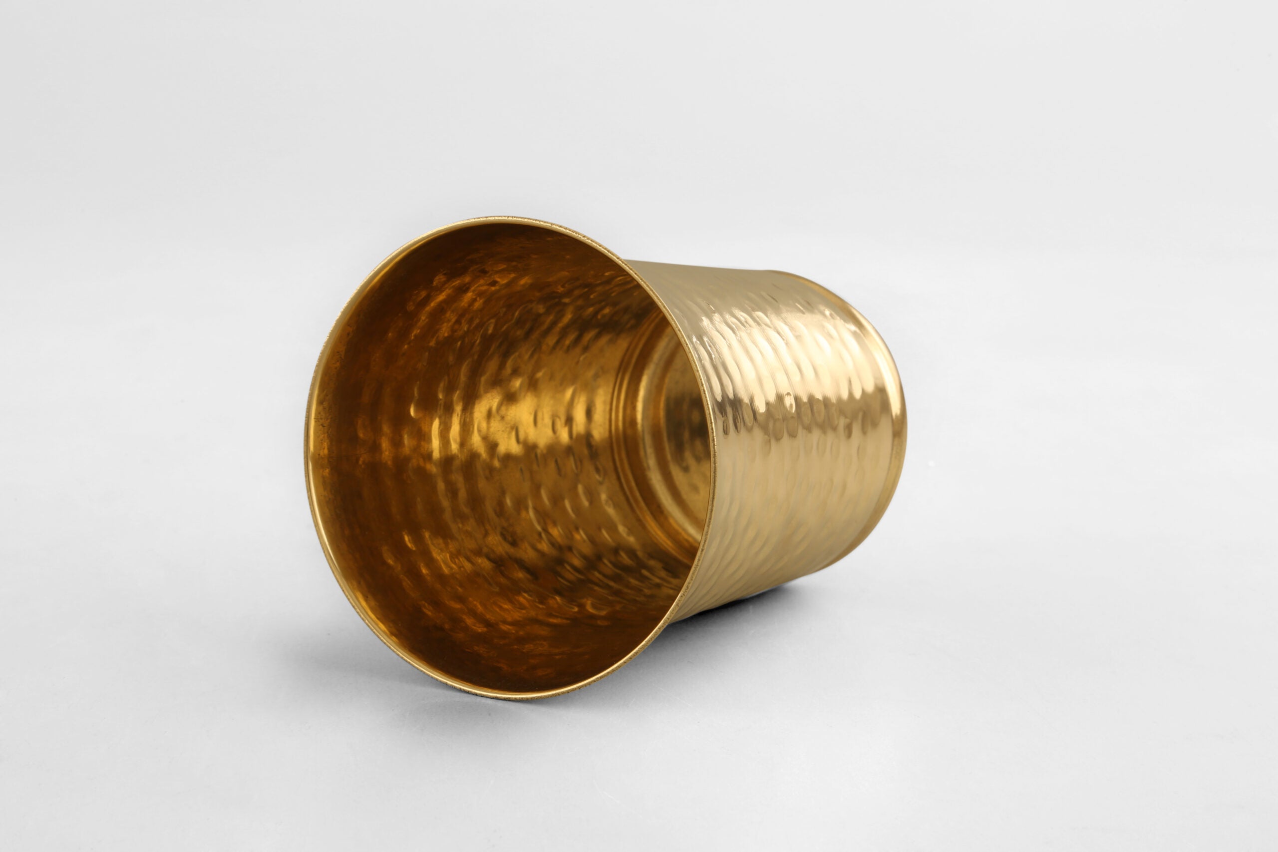 Pari Hammered Brass Glass