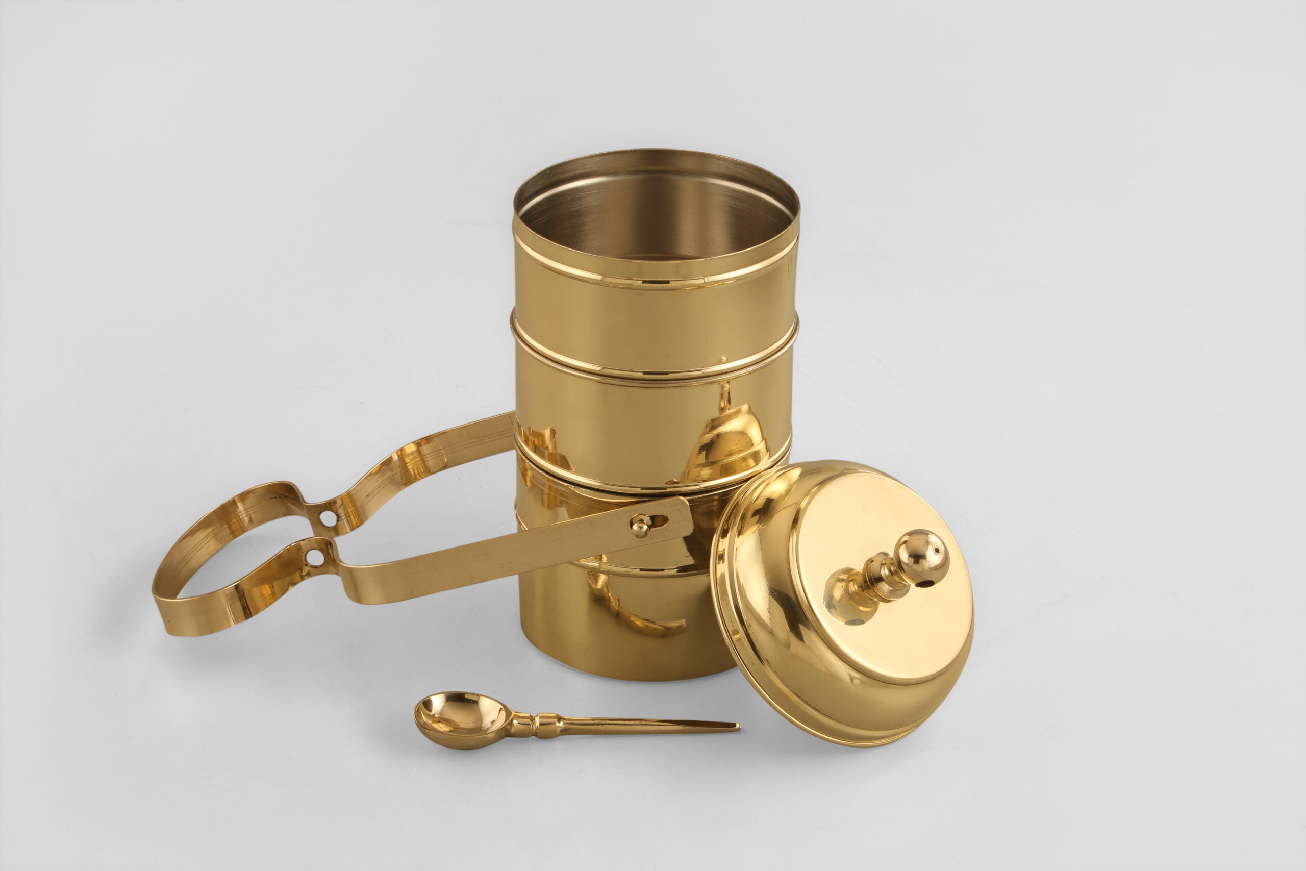 Royal Vintage Style 3 Tier Brass Tiffin | Lunch Box