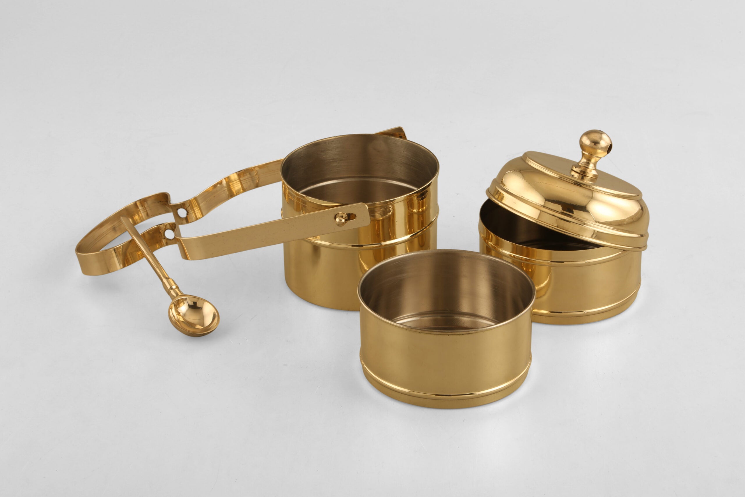 Royal Vintage Style 3 Tier Brass Tiffin | Lunch Box