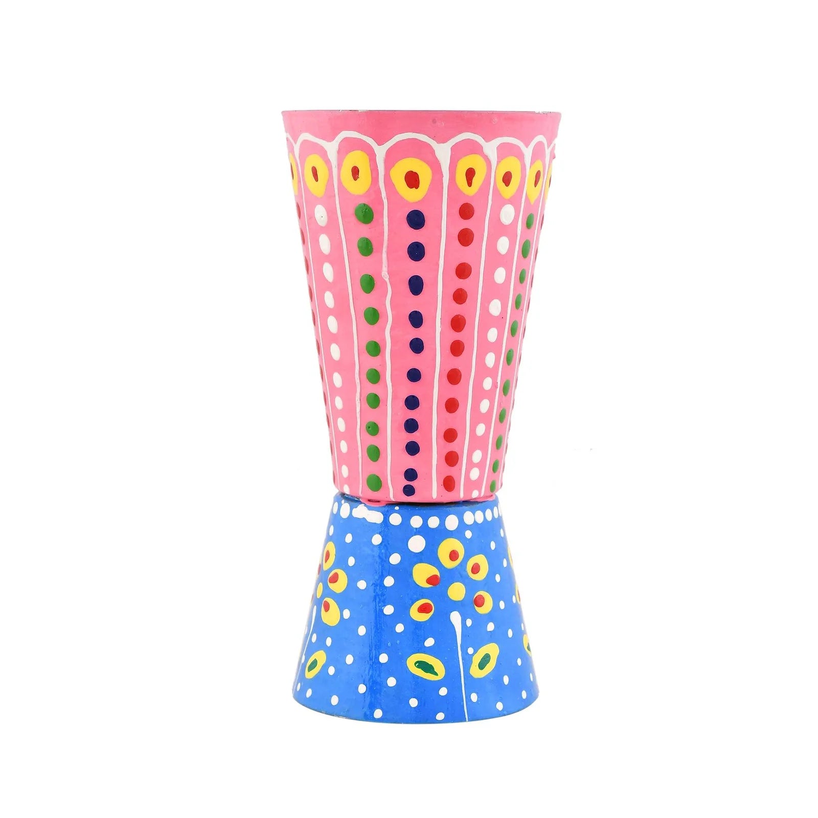 Sleek Aluminum Glass – Traditional Decorative Accent Piece (Pink)