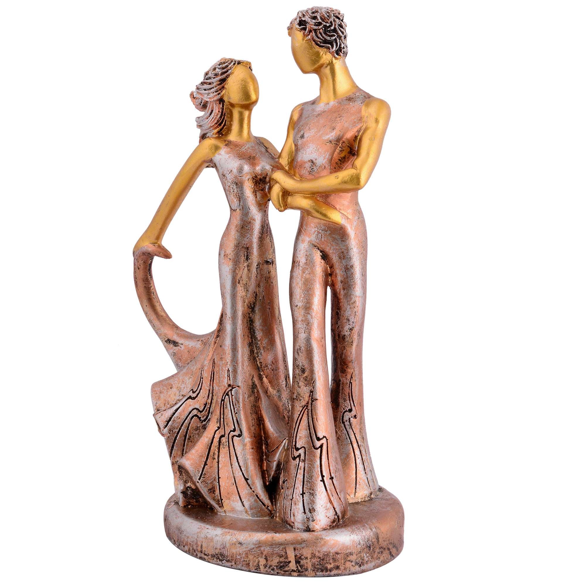 GREAT Valentine’s Day Gift For Girl & Boys symbolizes true love, Romantic Gift Showpieces golden brown