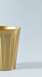 Premium Golden Metal Waste Bin
