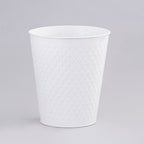White Embossed Waste Bin