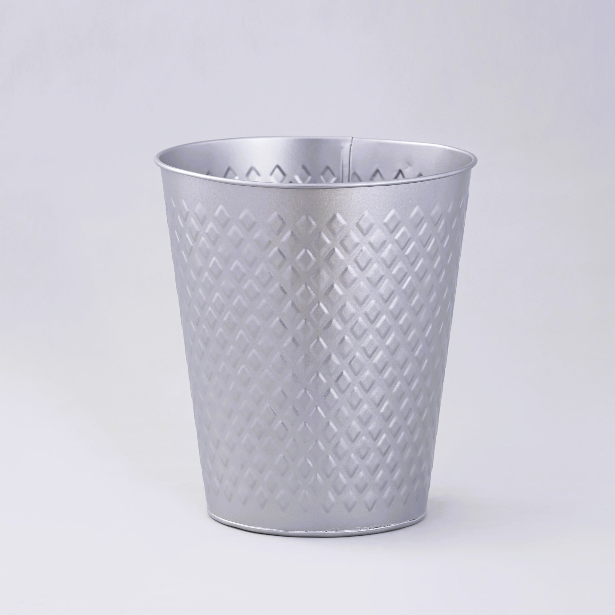 Silver Embossed Waste Bin