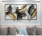 Metal Wall Art with Leaf Design