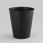 Premium Black Metal Waste Bin
