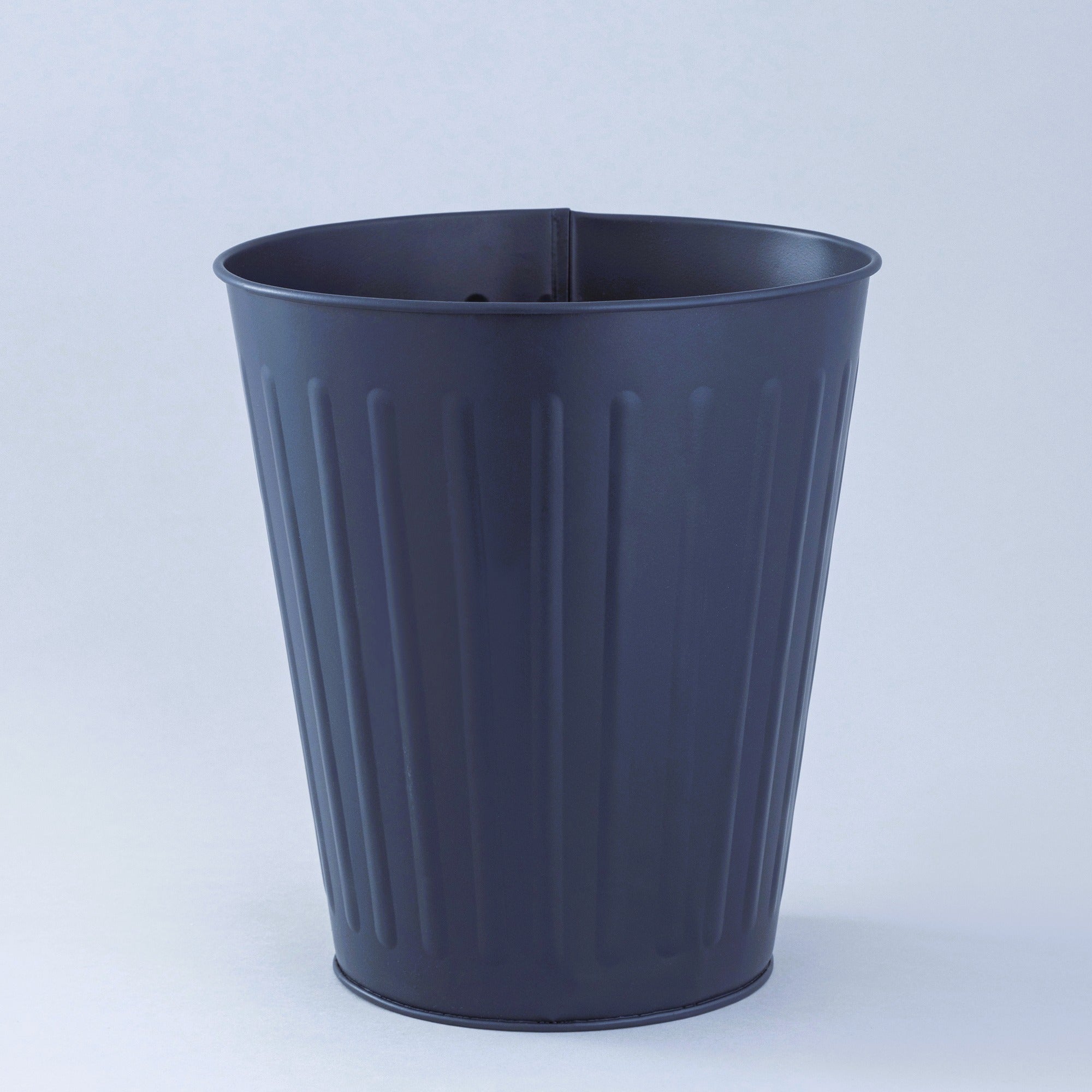 Premium Navy Blue Metal Waste Bin