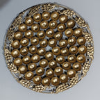 56 Bhog Round Salai Bowl Thali (Chhappan Bhog Thali)-Peacock Border Design