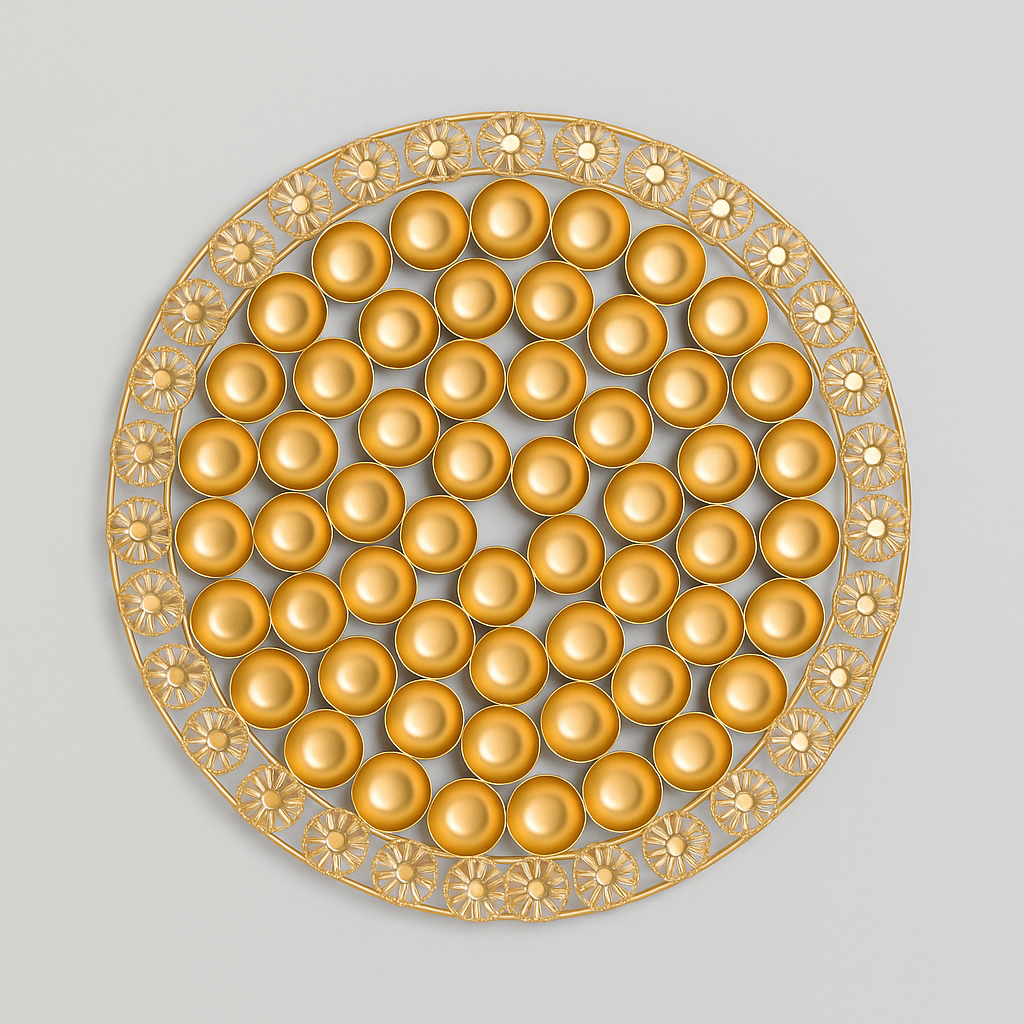 56 Bhog Round Thali (Chhappan Bhog Round Thali)