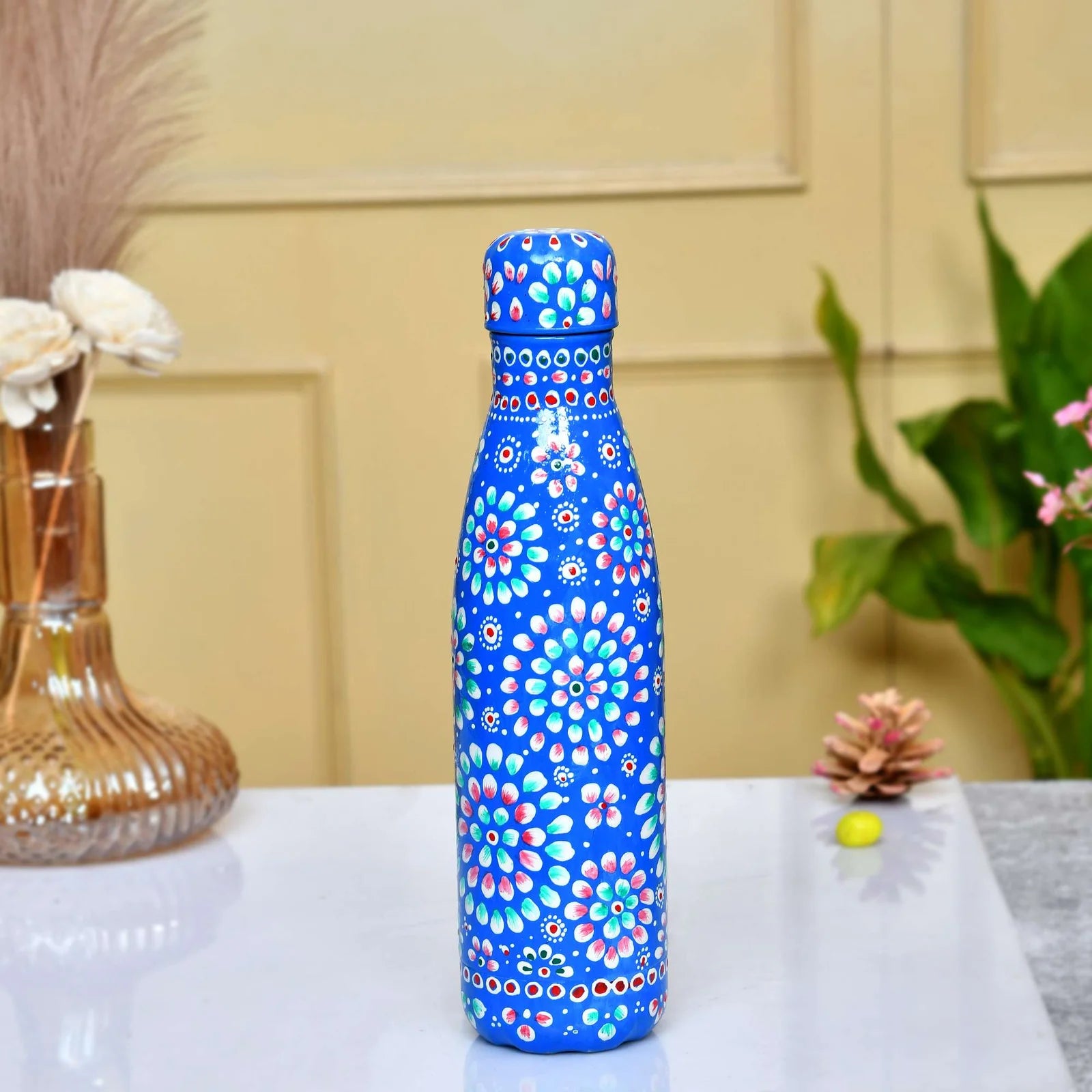 Premium Aluminium Water Bottle 27×7 – Leakproof Reusable Flask for Hydration On-The-Go (Blue)