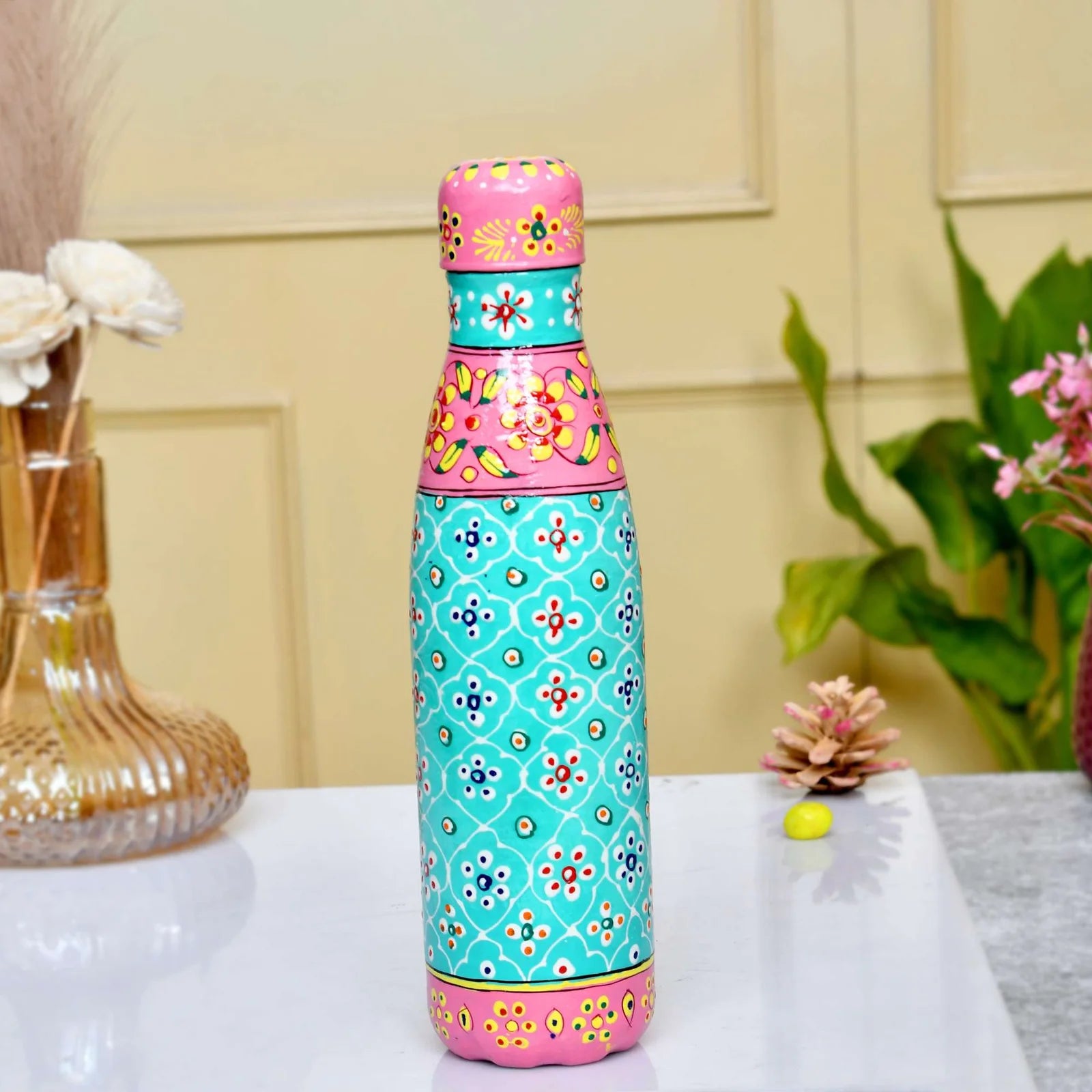 Premium Aluminium Water Bottle 27×7 – Leakproof Reusable Flask for Hydration On-The-Go (Sea Green)