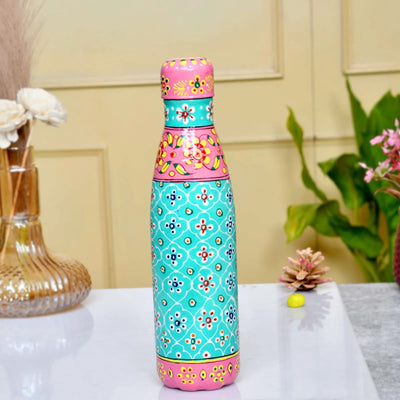 Premium Aluminium Water Bottle 27×7 – Leakproof Reusable Flask for Hydration On-The-Go (Sea Green)