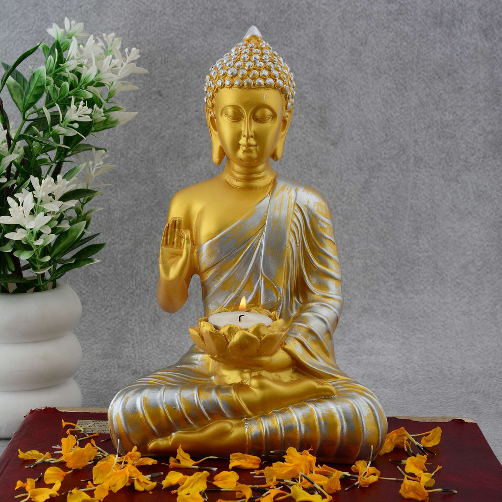 Buddha Idol Statue Showpiece Gift Gifting Item Polystone Home Decor Decoration (Copy)