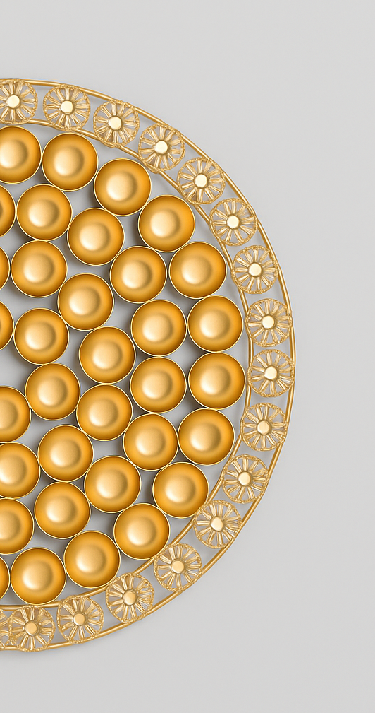 56 Bhog Round Thali (Chhappan Bhog Round Thali)