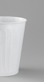 Premium White Metal Waste Bin