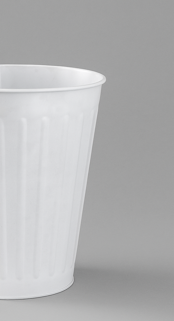 Premium White Metal Waste Bin
