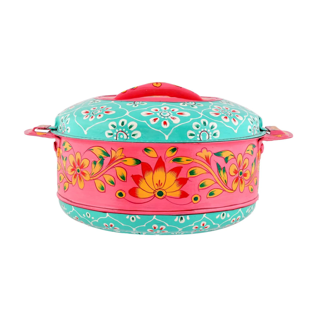Premium Aluminium Hot Case 11×27 – Keep Food Fresh and Warm (Sea Green & Pink)