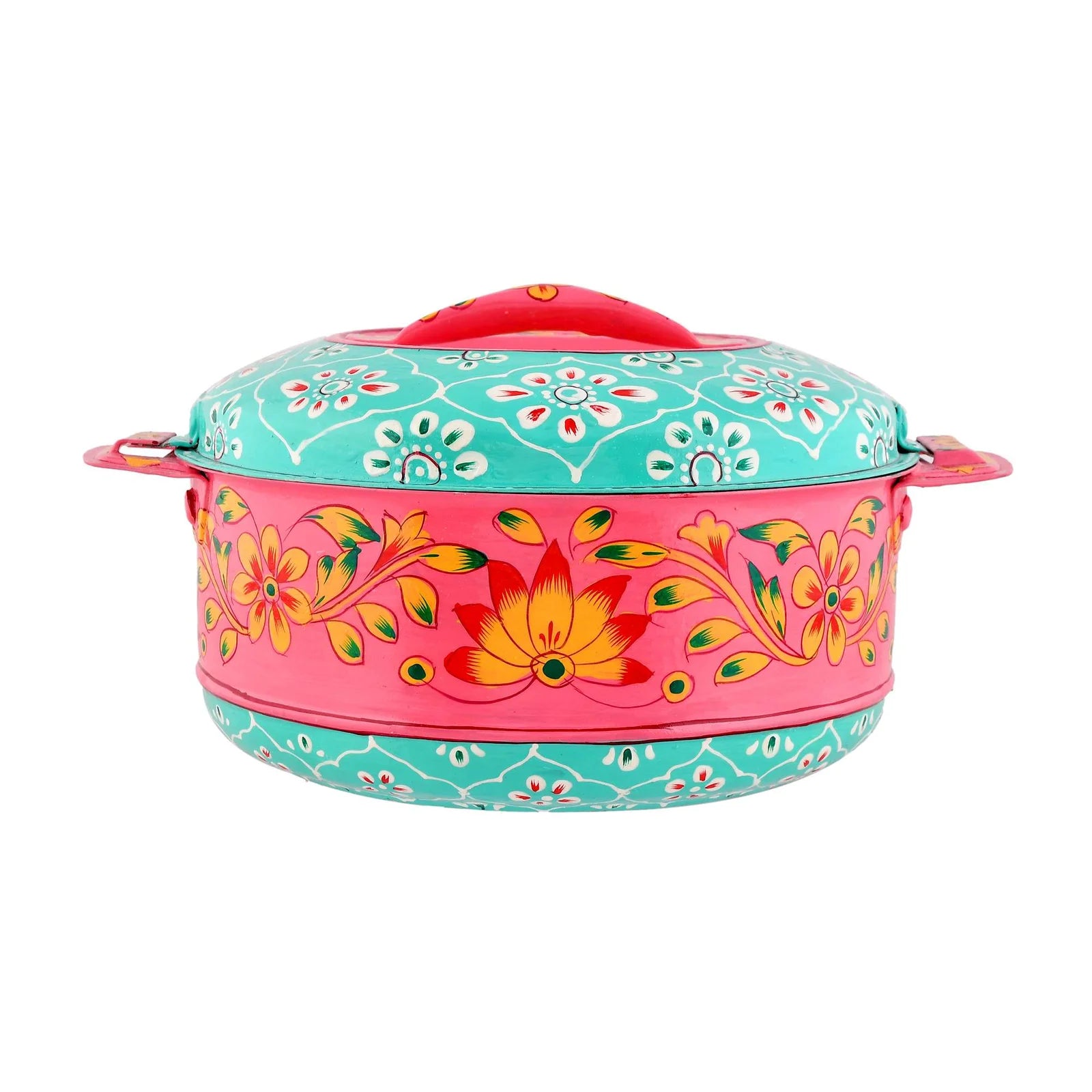 Premium Aluminium Hot Case 11×27 – Keep Food Fresh and Warm (Sea Green & Pink)