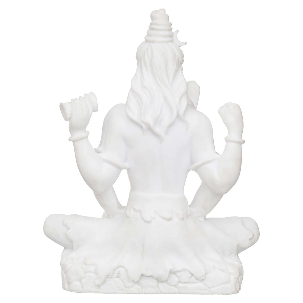 Handicraft Marble dust Lord Shiv ji Statue for Pooja, Car Dashboard I Shiva Idol I Bholenath I Mahakal I Adiyogi Statue I Office Table