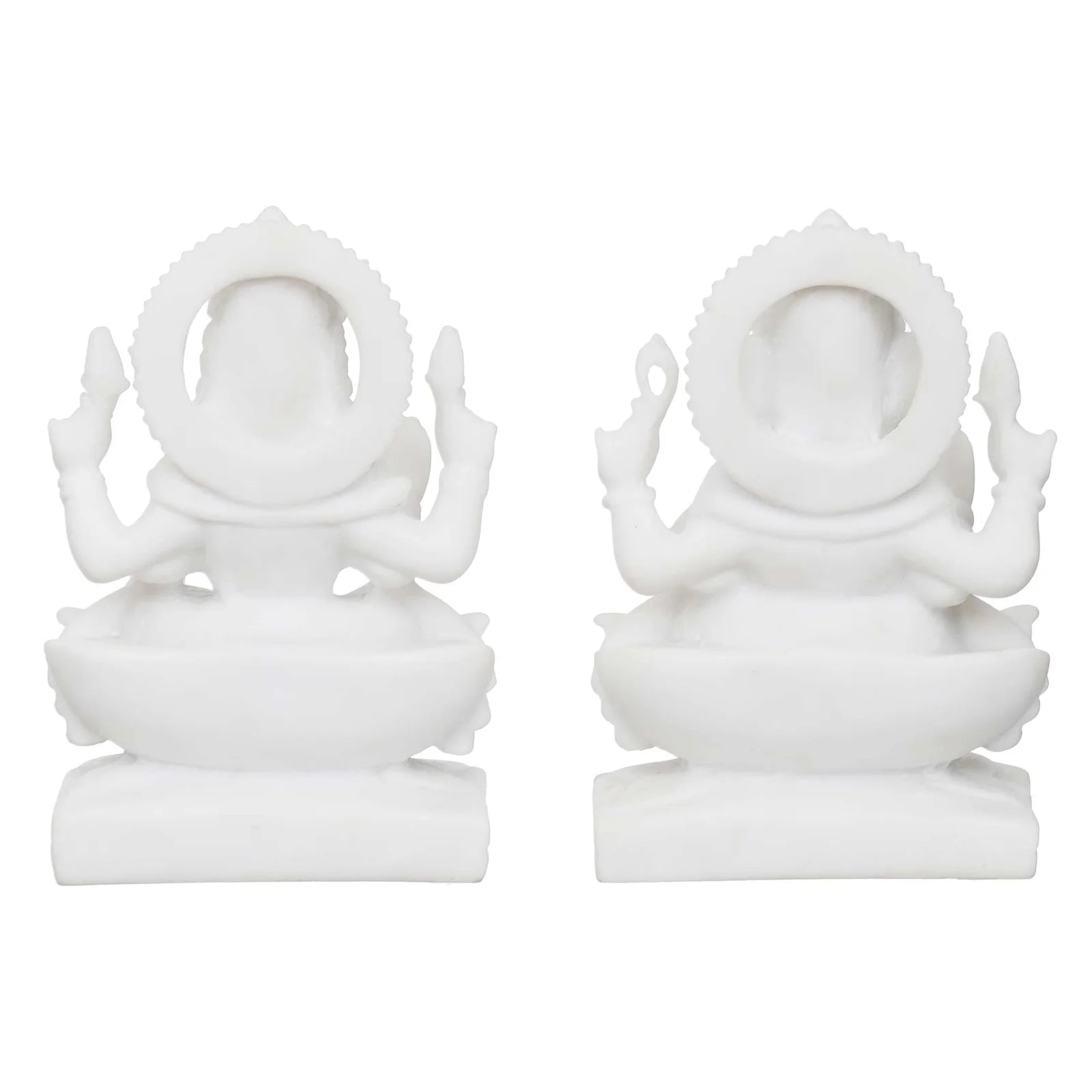 Laxmi Ganesha Idol Marble Murti For Puja Home Diwali Decoration Gifts