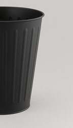 Premium Black Metal Waste Bin