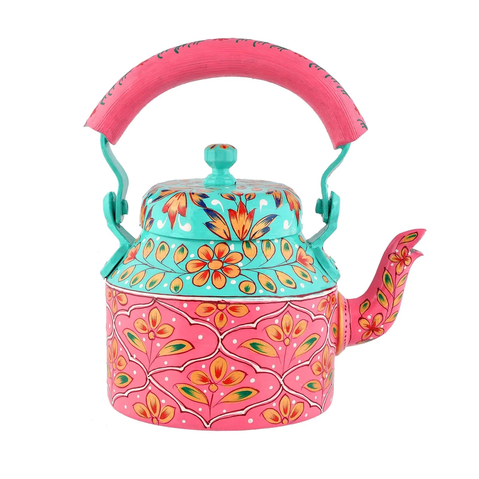 Hand-Painted Aluminium Tea Kettle – 750 ml for kitchen décor Home Décor , Tea Party , Serving