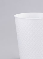 White Embossed Waste Bin