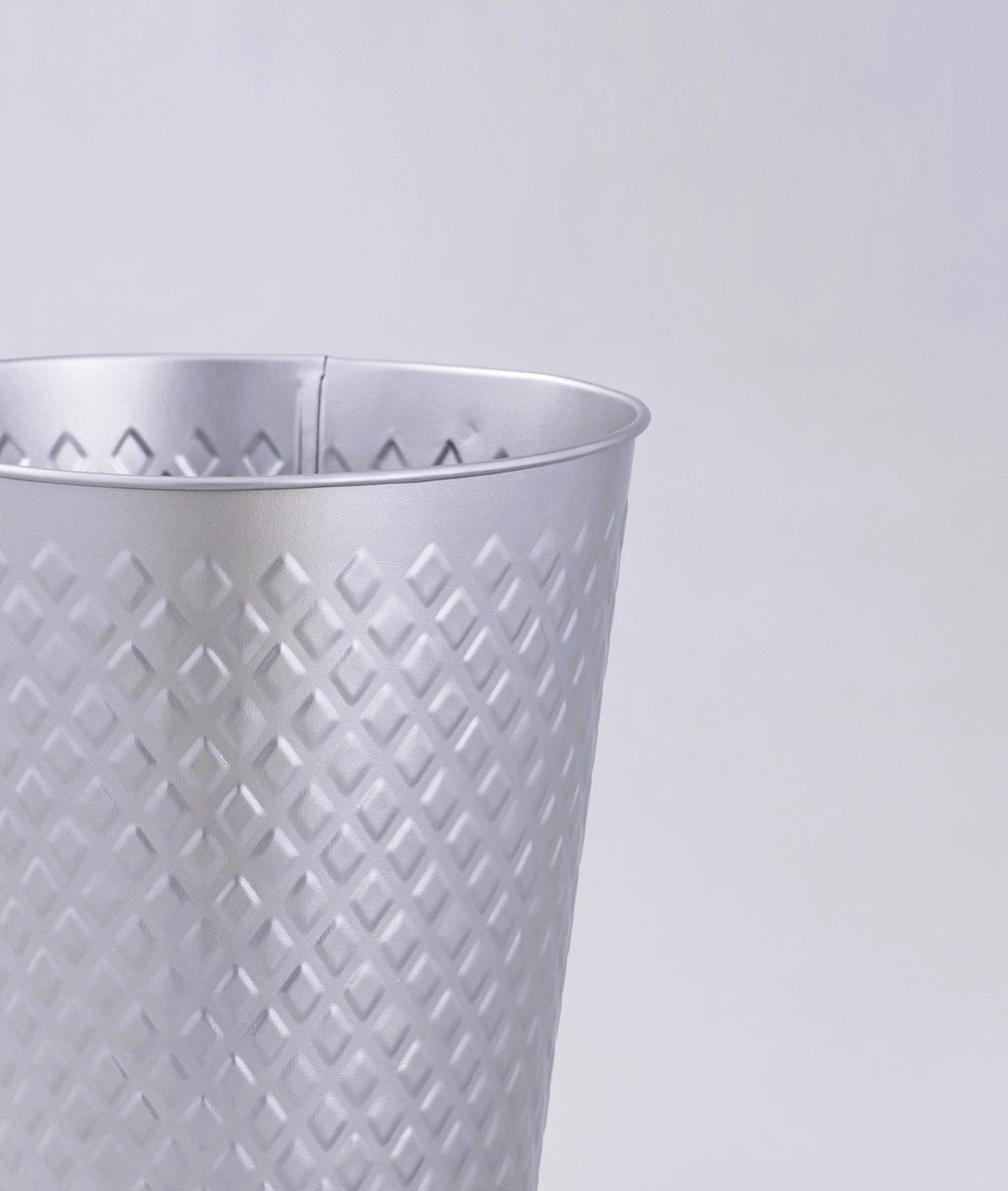Silver Embossed Waste Bin