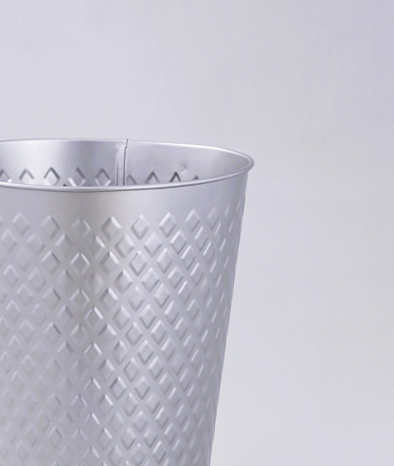 Silver Embossed Waste Bin