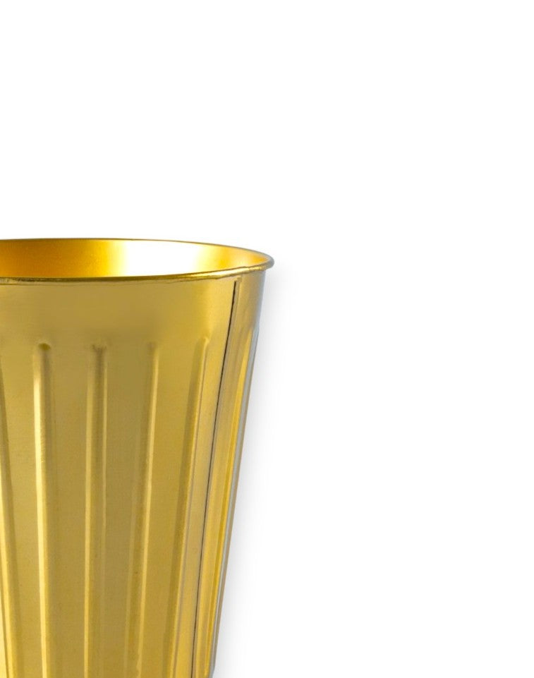 Premium Golden Metal Waste Bin