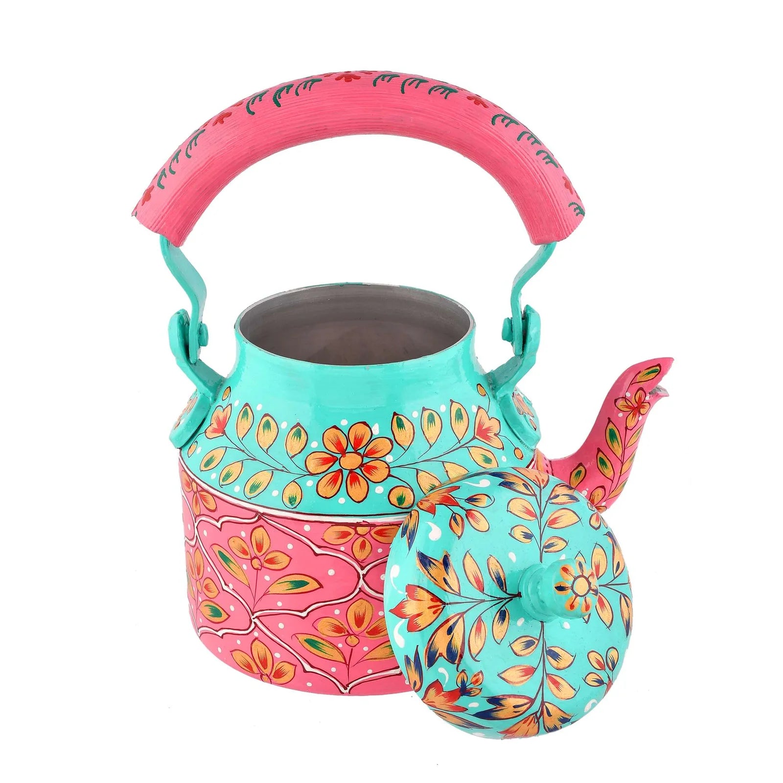 Hand-Painted Aluminium Tea Kettle – 750 ml for kitchen décor Home Décor , Tea Party , Serving