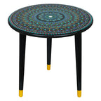 Wooden Round Side Table | Epoxy End Table | Coffee Table | Mid Century Modern Resine | Living Room Furnitur