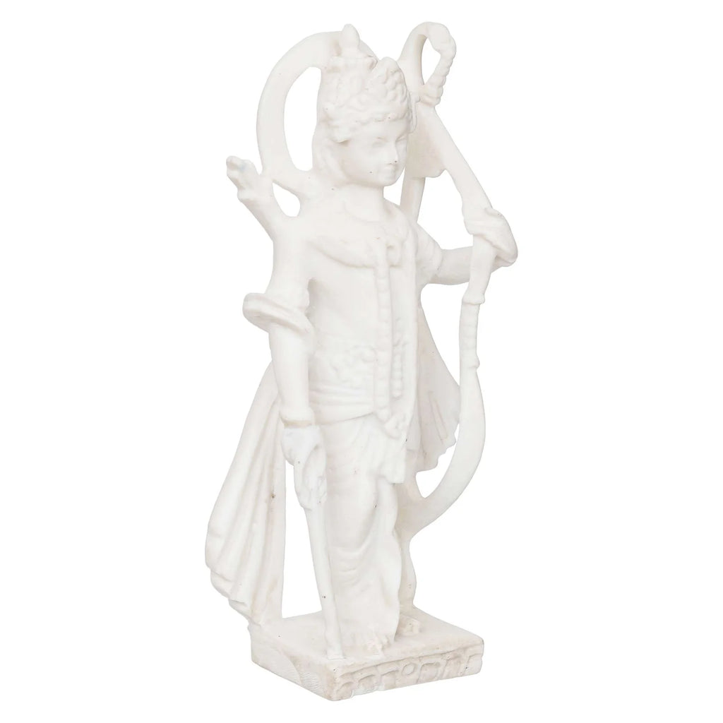 White Marble Standing Ram Ji murti for Pooja Room Standing Hindu Lord Ram ji Statue for Home Temple Idol Murti Best for Gift