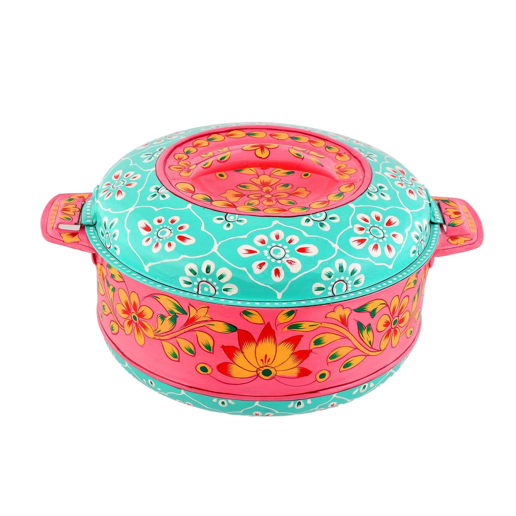 Premium Aluminium Hot Case 11×27 – Keep Food Fresh and Warm (Sea Green & Pink)