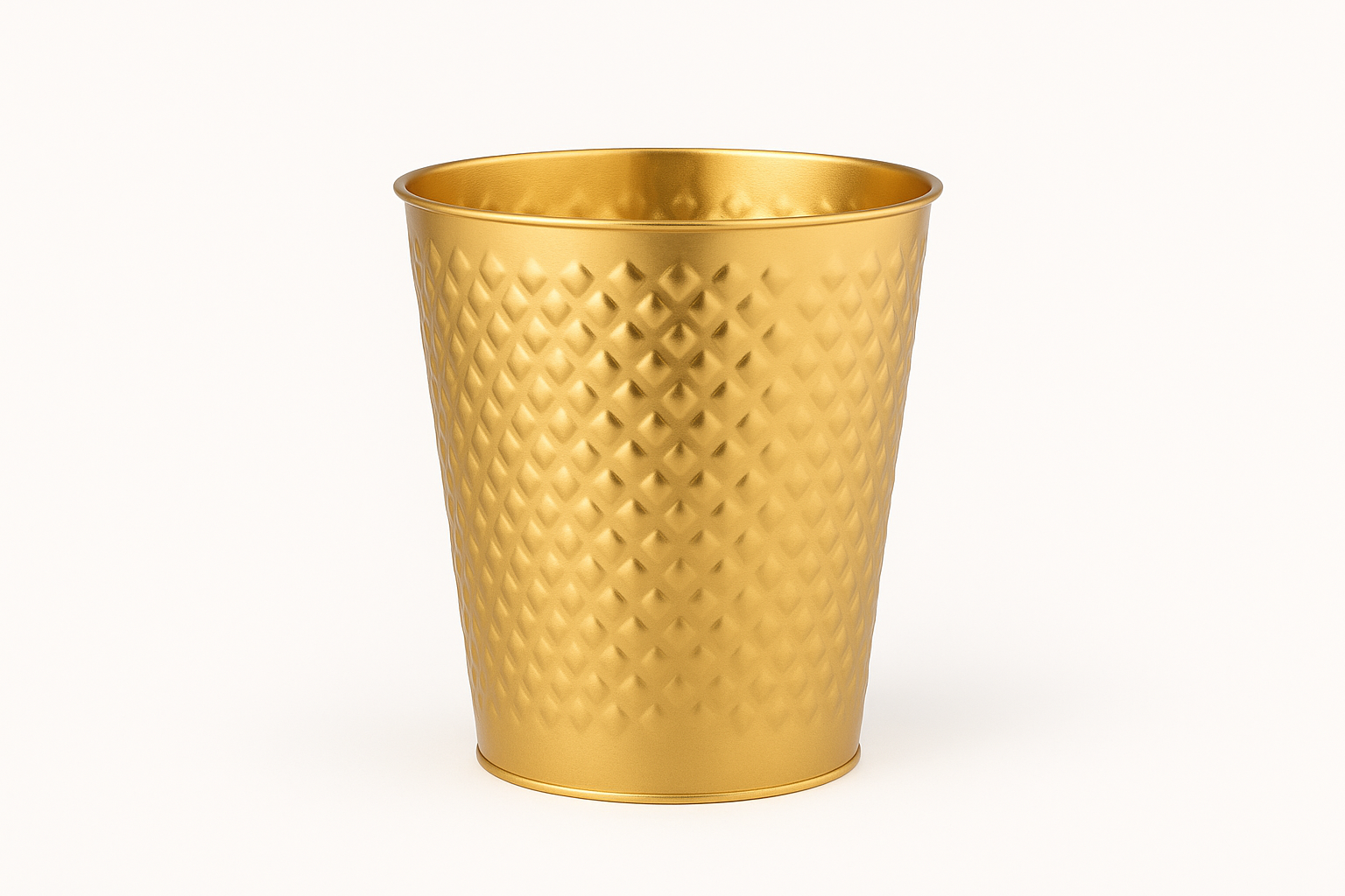 Golden  Embossed Waste Bin