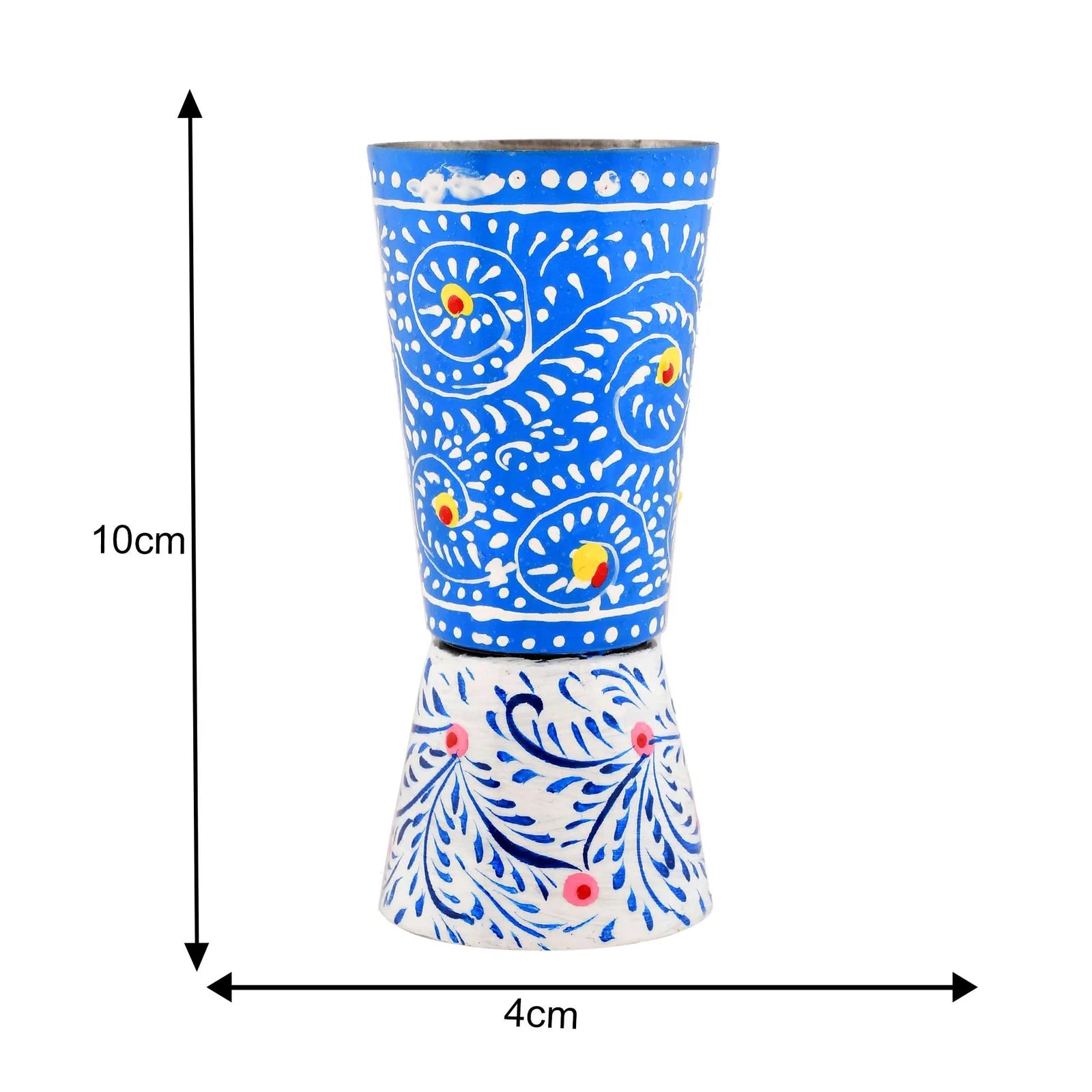 Sleek Aluminum Glass – Traditional Decorative Accent Piece - BLUE