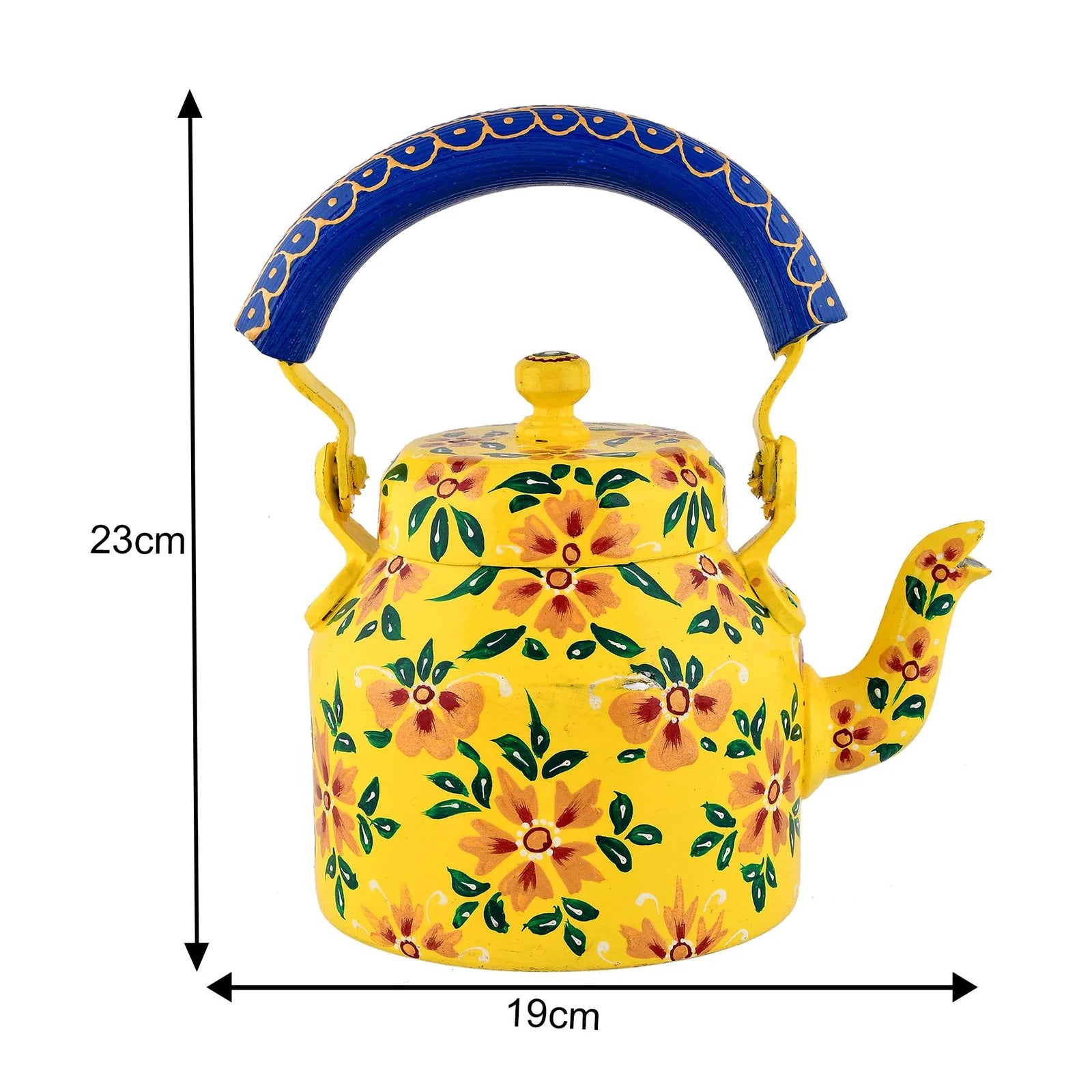 Hand-Painted Aluminium Tea Kettle – 750 ml for kitchen décor Home Décor , Tea Party , Serving