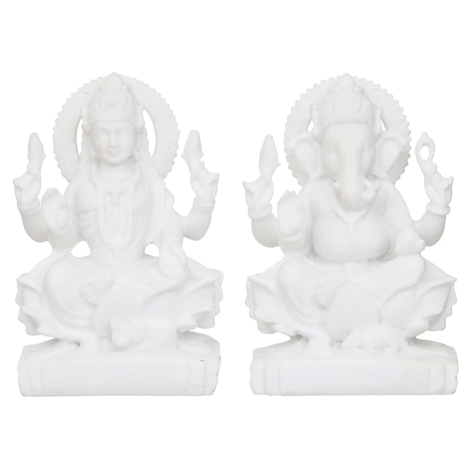 Laxmi Ganesha Idol Marble Murti For Puja Home Diwali Decoration Gifts