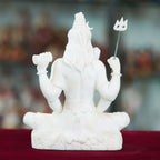 Marble Handmade Mahadev Shivaji Idol For Home Décor Handcrafted Showpiece For Table Décor( 8 INCHES HEIGHT)