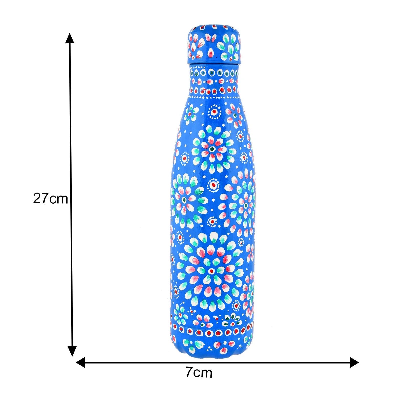Premium Aluminium Water Bottle 27×7 – Leakproof Reusable Flask for Hydration On-The-Go (Blue)