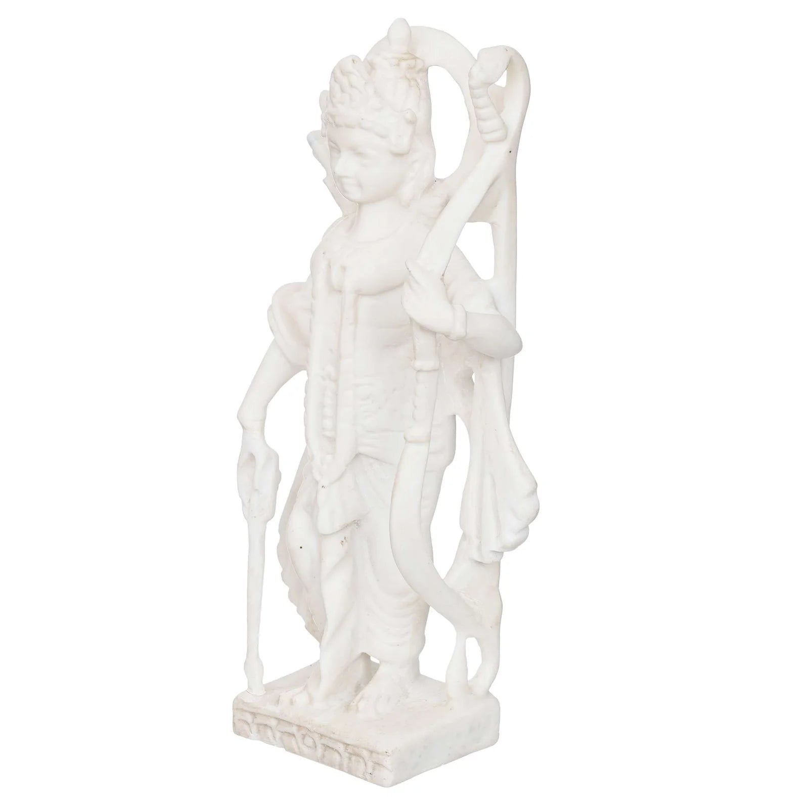White Marble Standing Ram Ji murti for Pooja Room Standing Hindu Lord Ram ji Statue for Home Temple Idol Murti Best for Gift
