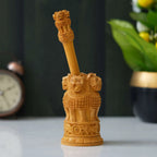 Handcrafted Wooden Ashoka Pillar Replica: Symbol of Indian Heritage