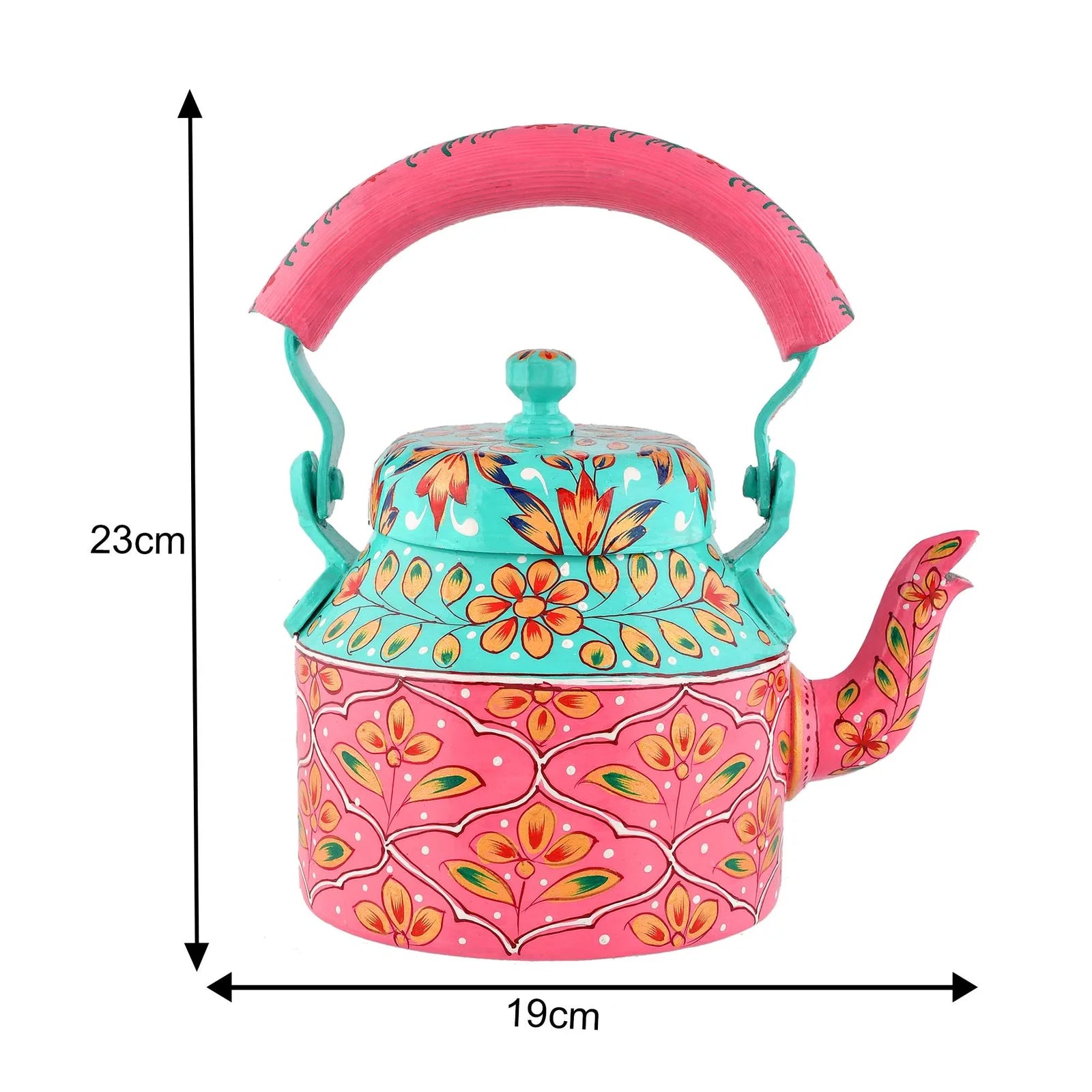 Hand-Painted Aluminium Tea Kettle – 750 ml for kitchen décor Home Décor , Tea Party , Serving