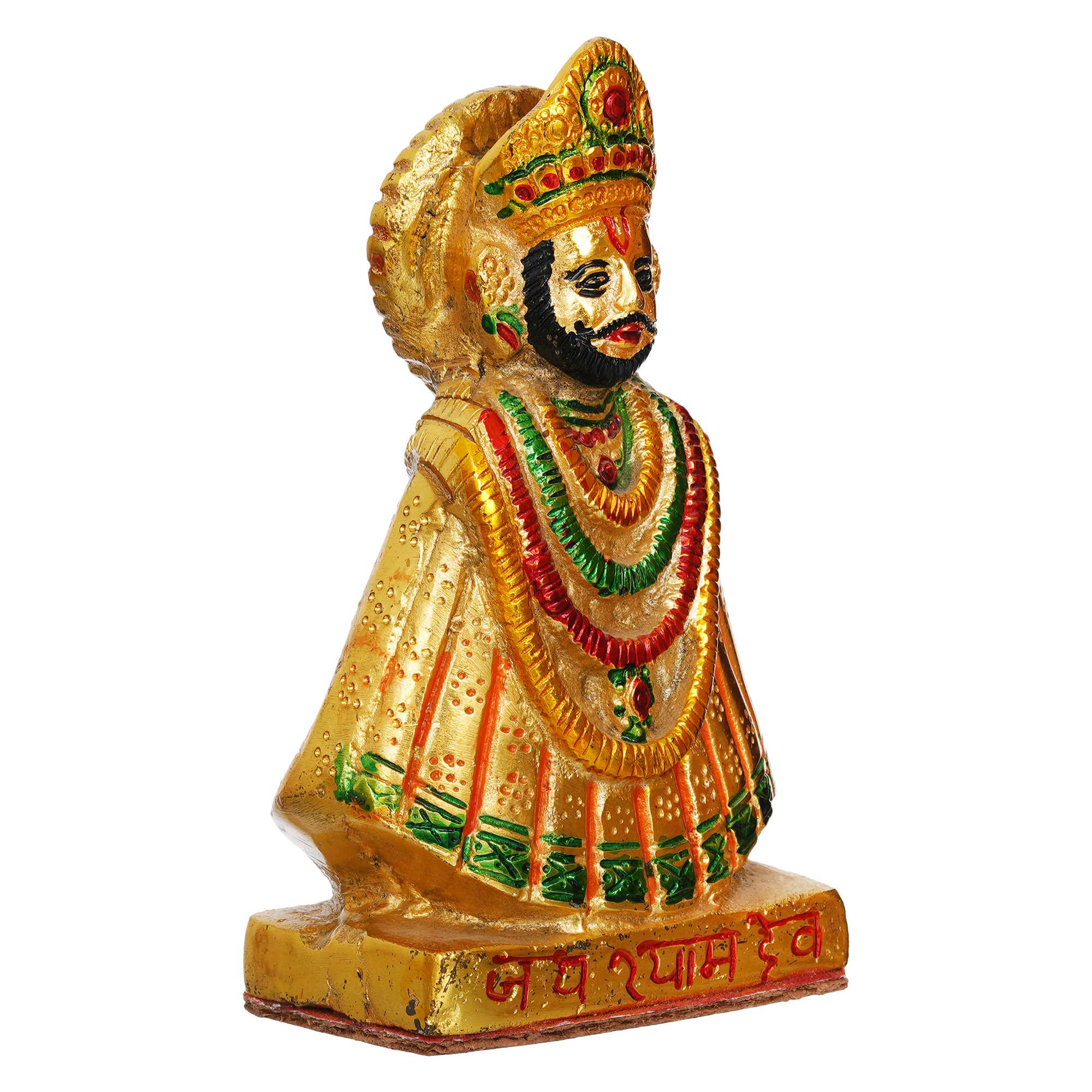 Shree Khatu Shyam Ji Murti Baba Khatu Maharaj Idol Statue Sculpture Pooja Idols – Home D?cor Brass Lord Best Item for Puja and Home, Temple & Office Multicolor