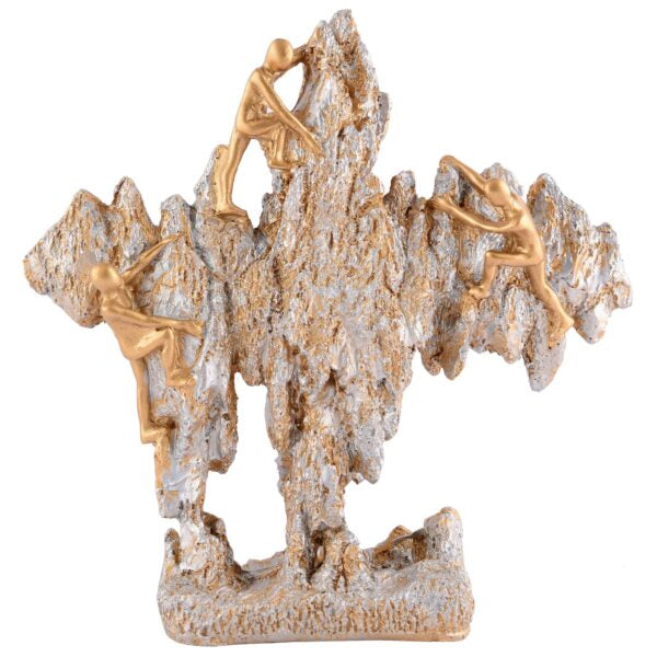 Men Sitting on Ball Showpiece for Home Decor Showpiece, Atlas Sculpture for Office Table Décor multicolour