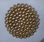 56 Bhog Round Salai Bowl Thali with Diya Border (Chhappan Bhog Thali)