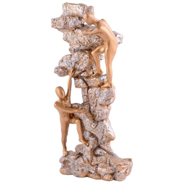 Men Sitting on Ball Showpiece for Home Decor Showpiece, Atlas Sculpture for Office Table Décor multicolour
